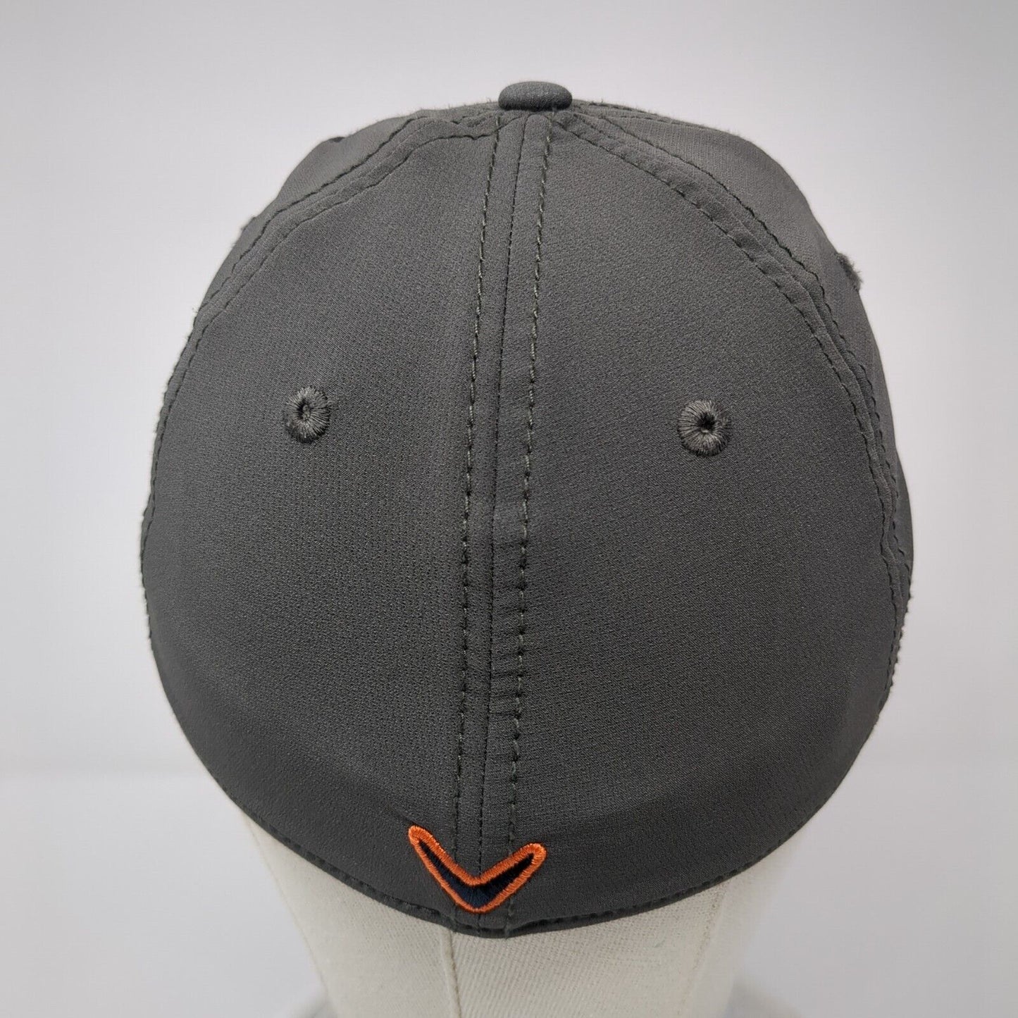 Callaway The Revere GC Fitted Hat Gray S/M A-Flex Embroidered Vented Holes