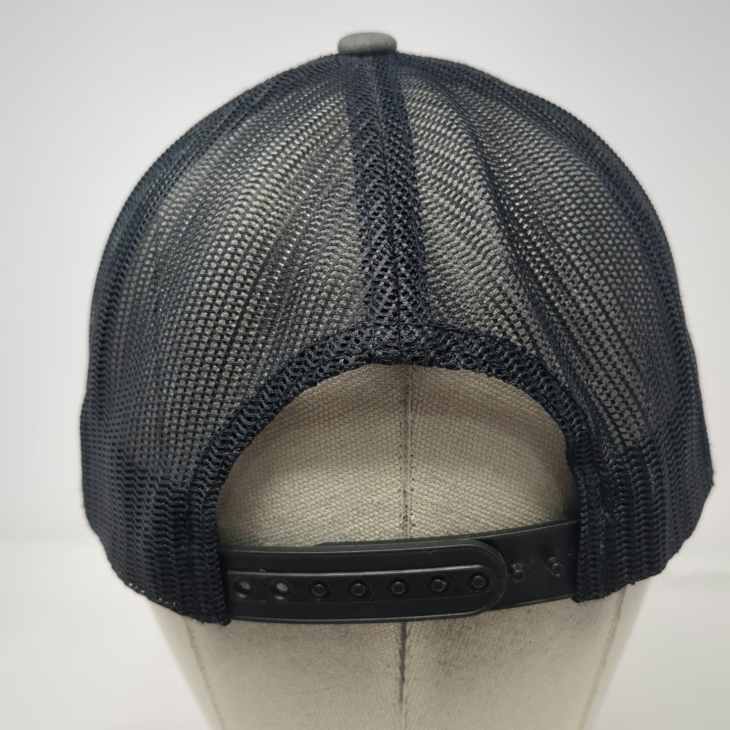 Yupoong Trucker Hat Gray One Size Snapback Super Beef Burger Mesh Patch Logo