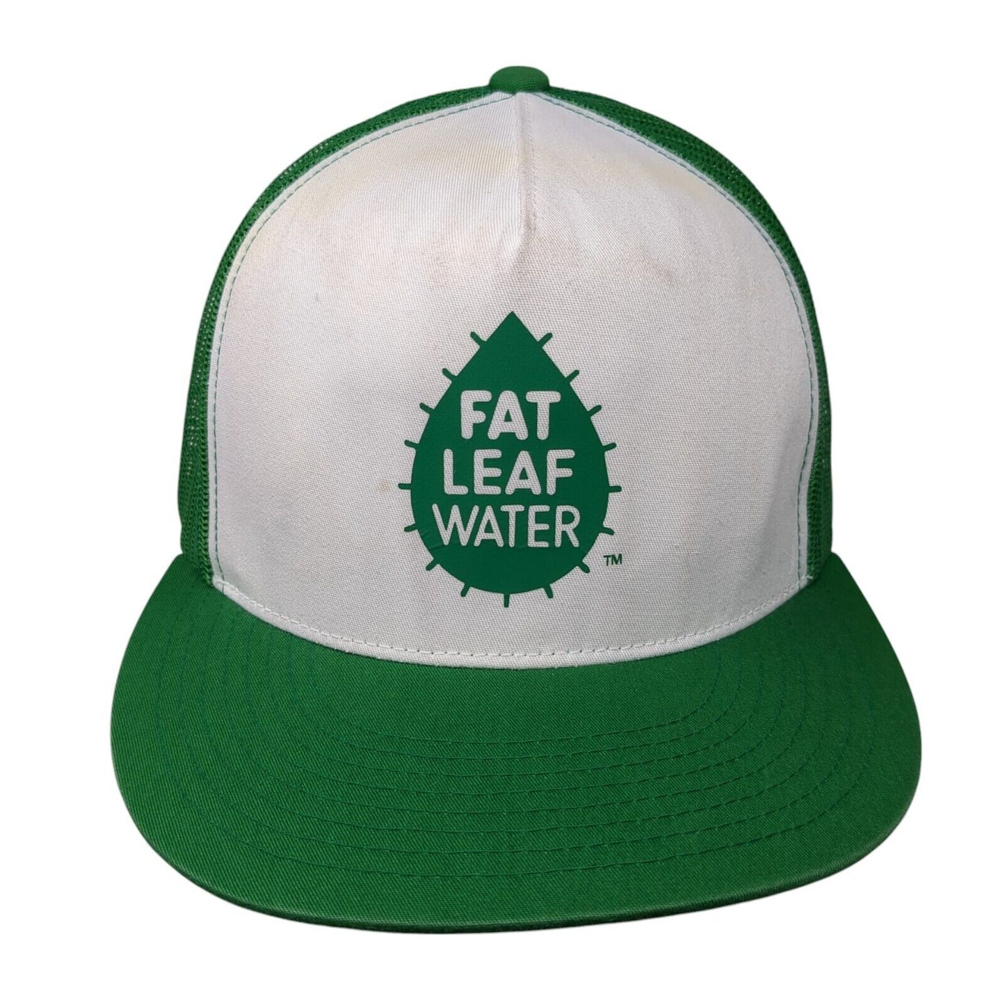 Fat Leaf Water Snapback Mesh Back Trucker Hat Green OSFA Yupoong