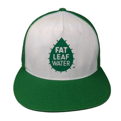 Fat Leaf Water Snapback Mesh Back Trucker Hat Green OSFA Yupoong