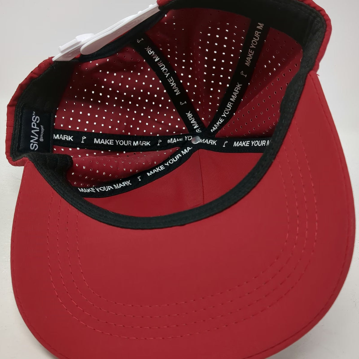 SNAPS PGA Jr League All Star Trucker Hat Red One Size Snapback Perforated