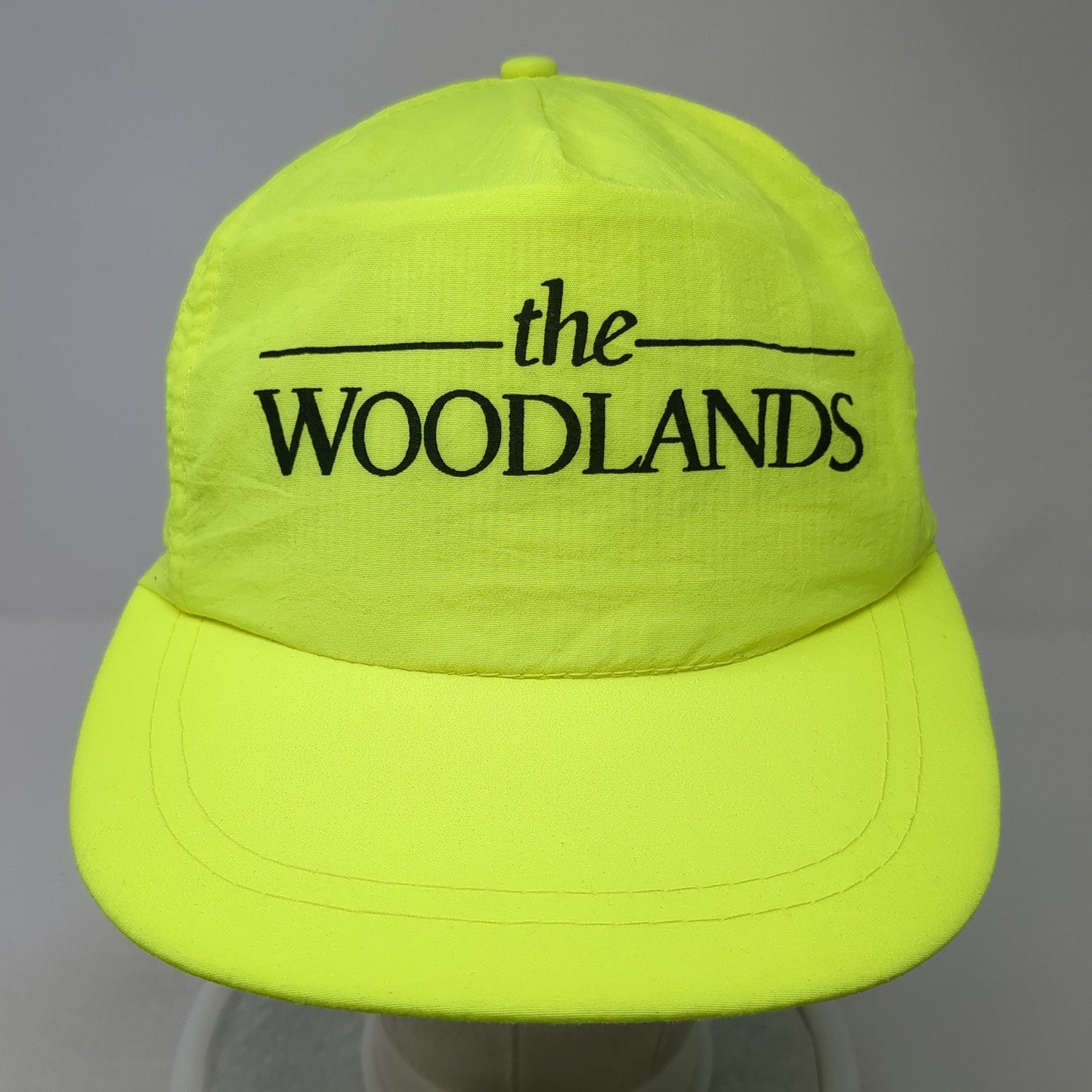 The Woodlands Snapback Hat Green One Size Adjustable Lightweight Nylon