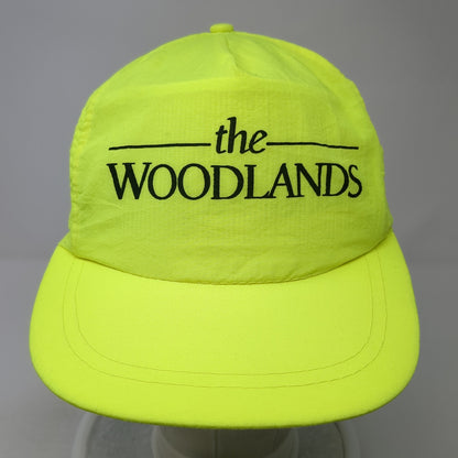 The Woodlands Snapback Hat Green One Size Adjustable Lightweight Nylon
