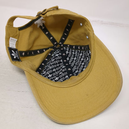 adidas Baseball Cap Brown One Size Embroidered Trefoil Logo Slideback Curved Hat