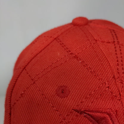 New York YWK 59 Size Fitted Hat Red Large Embroidered Vented Holes