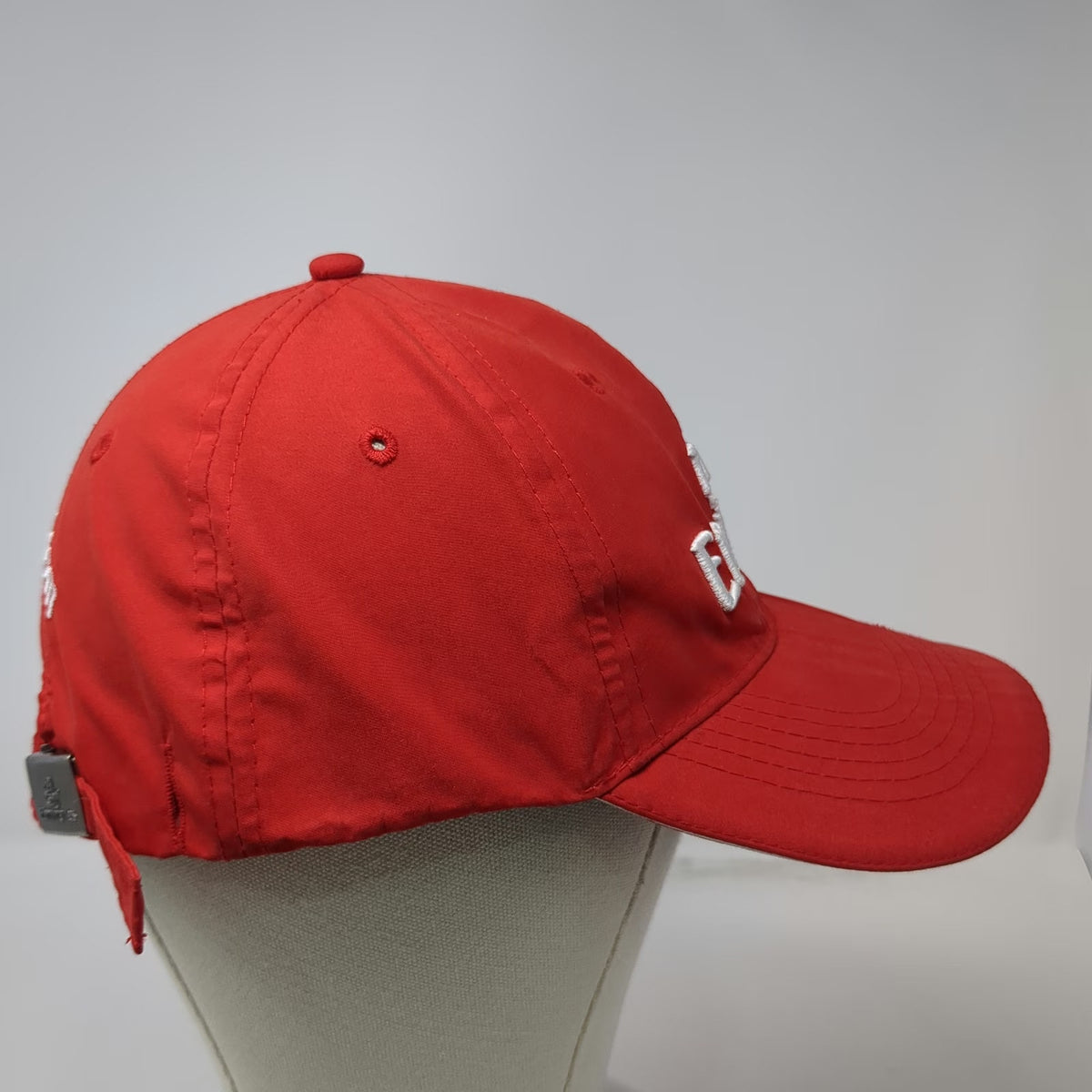 Emirates Fly Logo Baseball Cap Red One Size Adjustable Slideback Buckle Hat