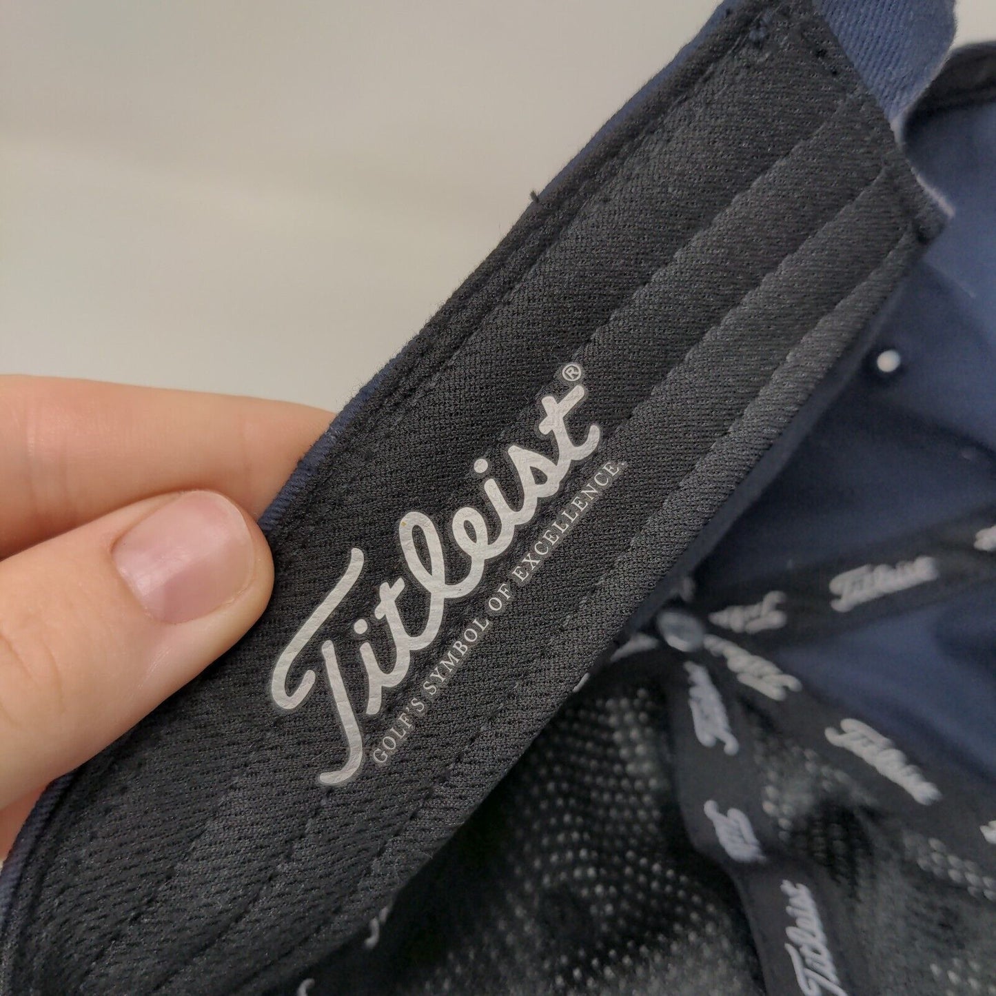 Titleist Slideback Hat Blue One Size Adjustable 6 Panel Vent Holes