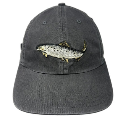 Richardson Baseball Cap Gray OSFM OREPAC Salmon Fish Embroidery Slideback Hat