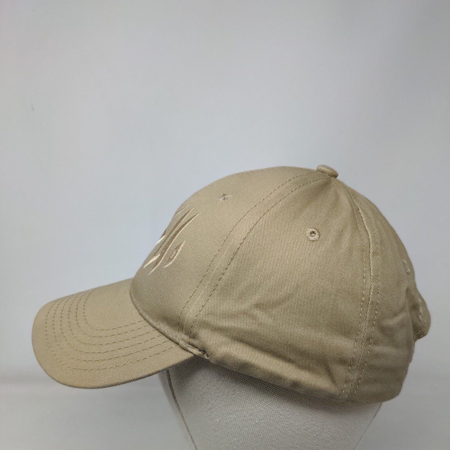 Unbranded Slideback Hat Tan OSFM Embroidered Adjustable Vent Holes