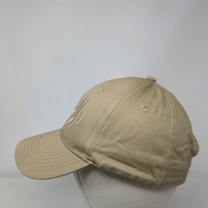 Unbranded Slideback Hat Tan OSFM Embroidered Adjustable Vent Holes