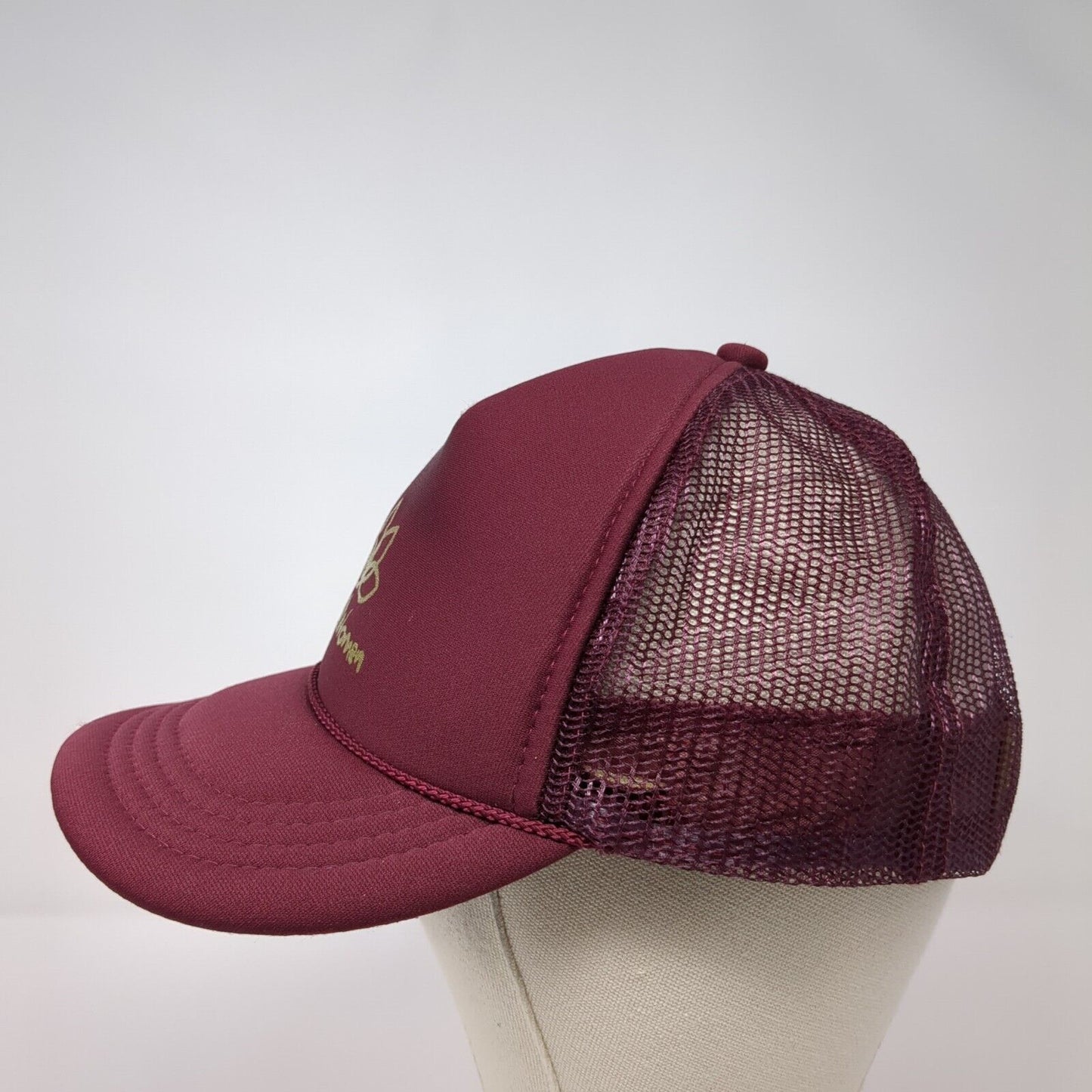 SwellWomen Youth Snapback Trucker Hat Red OS Adjustable Mesh Back Rope Otto
