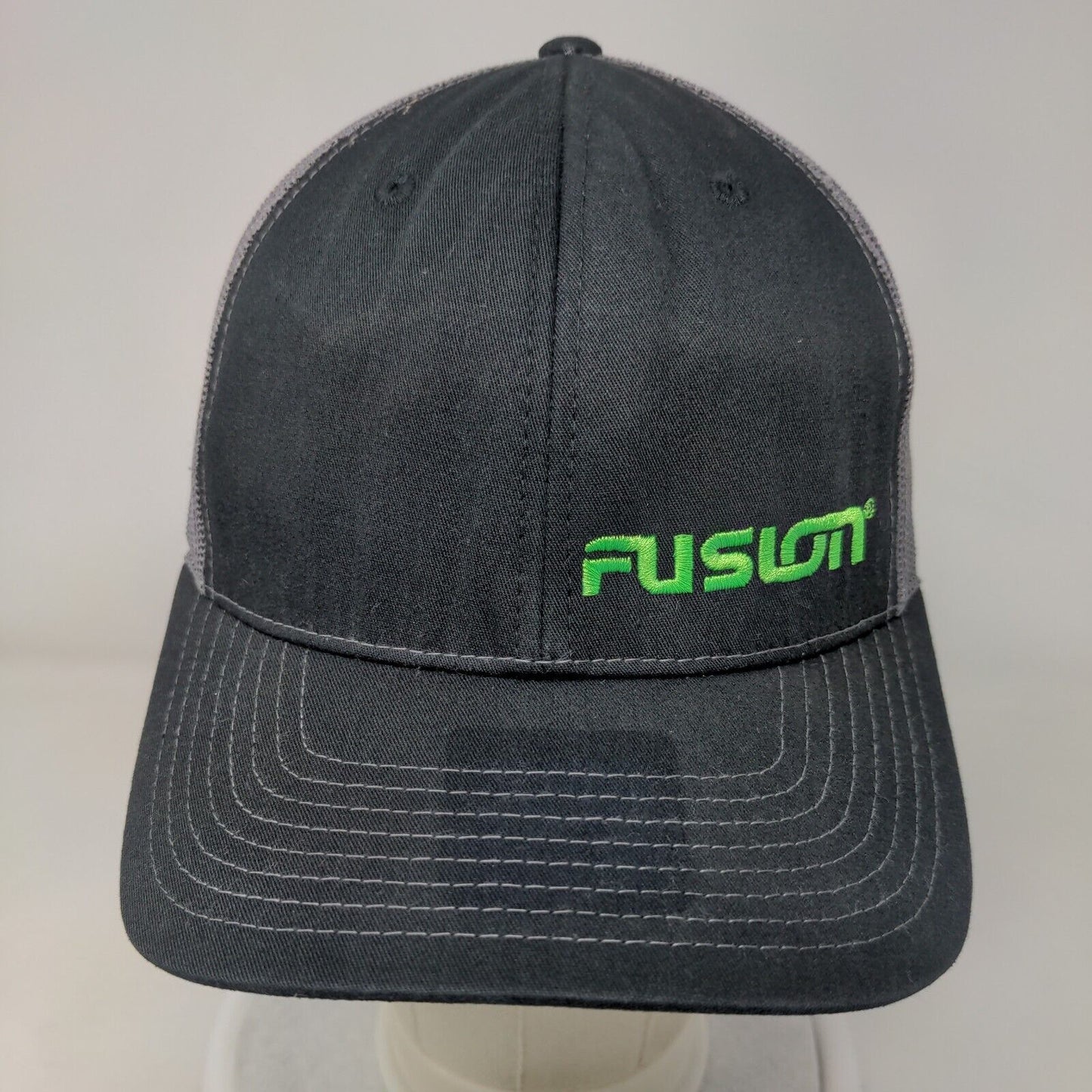 Fusion Snapback Mesh Back Trucker Hat Black One Size Richardson