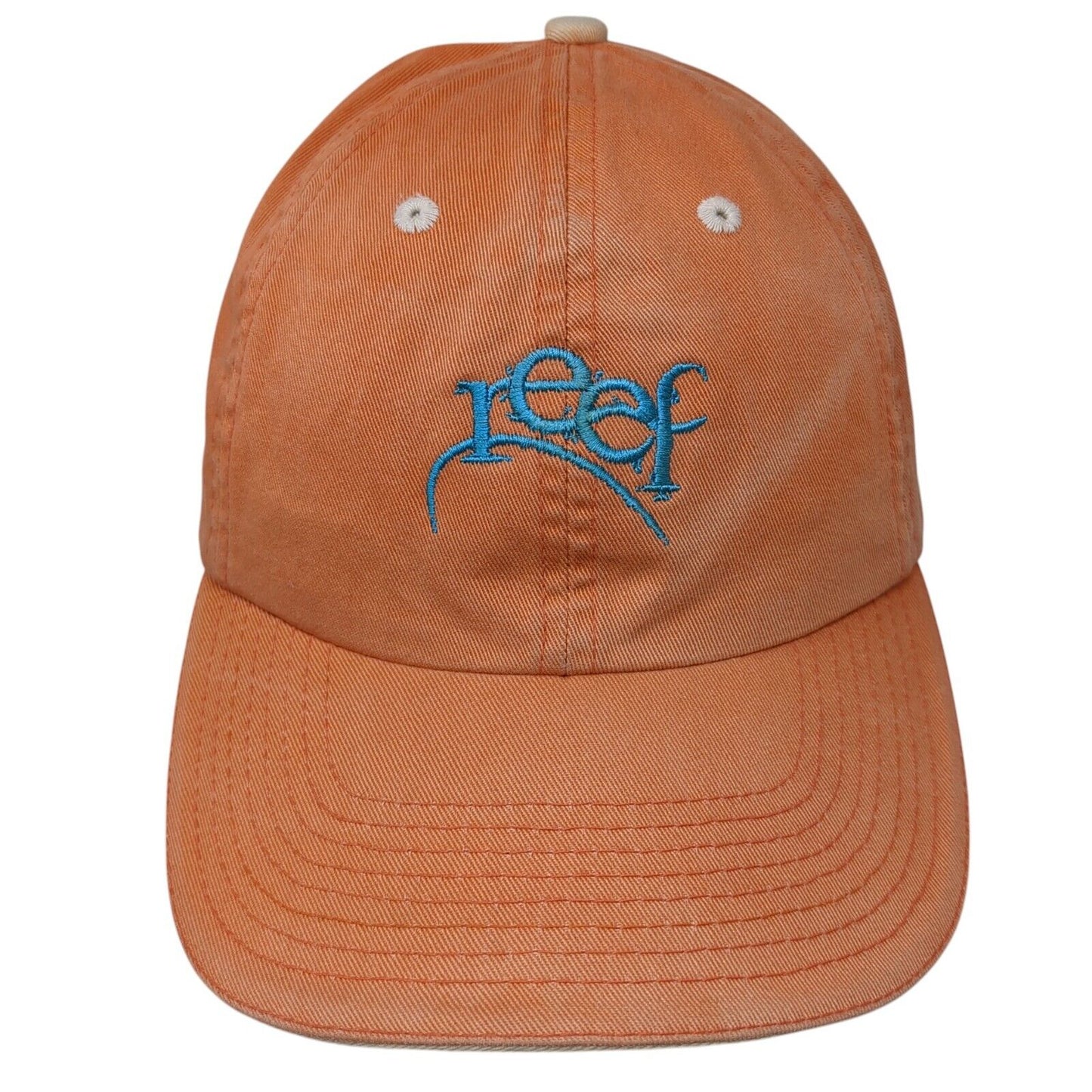 Reef Slideback Hat Orange One Size Adjustable Embroidered Fahrenheit