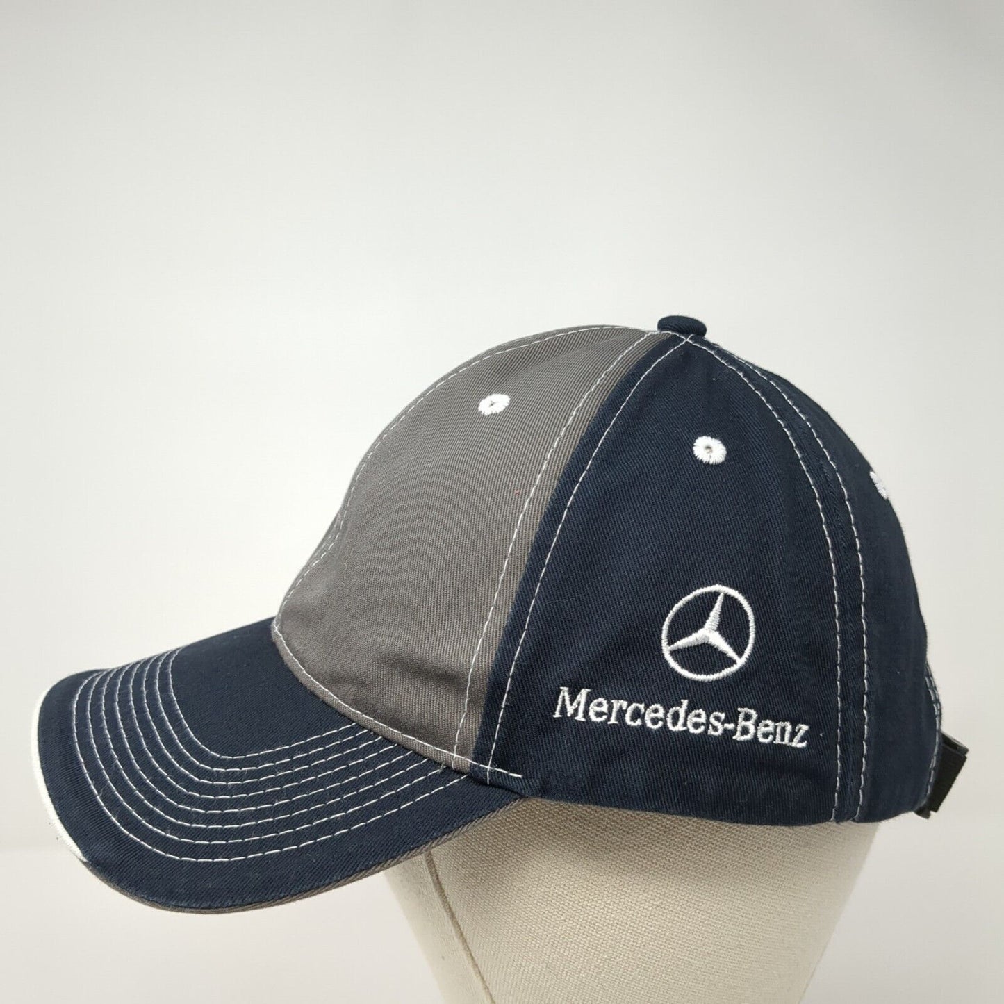 Mercedes-Benz Slideback Hat Blue One Size Adjustable Colorblock 6 Panel