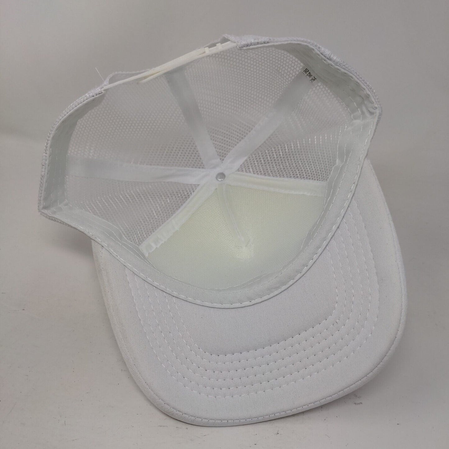 Sole Package Snapback Trucker Hat White One Size Adjustable Mesh Back Cotton