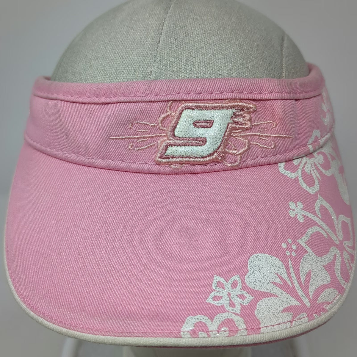 Chase Authentics Visor Pink One Size NASCAR 9 Kasey Kahne Floral Hibiscus Hat