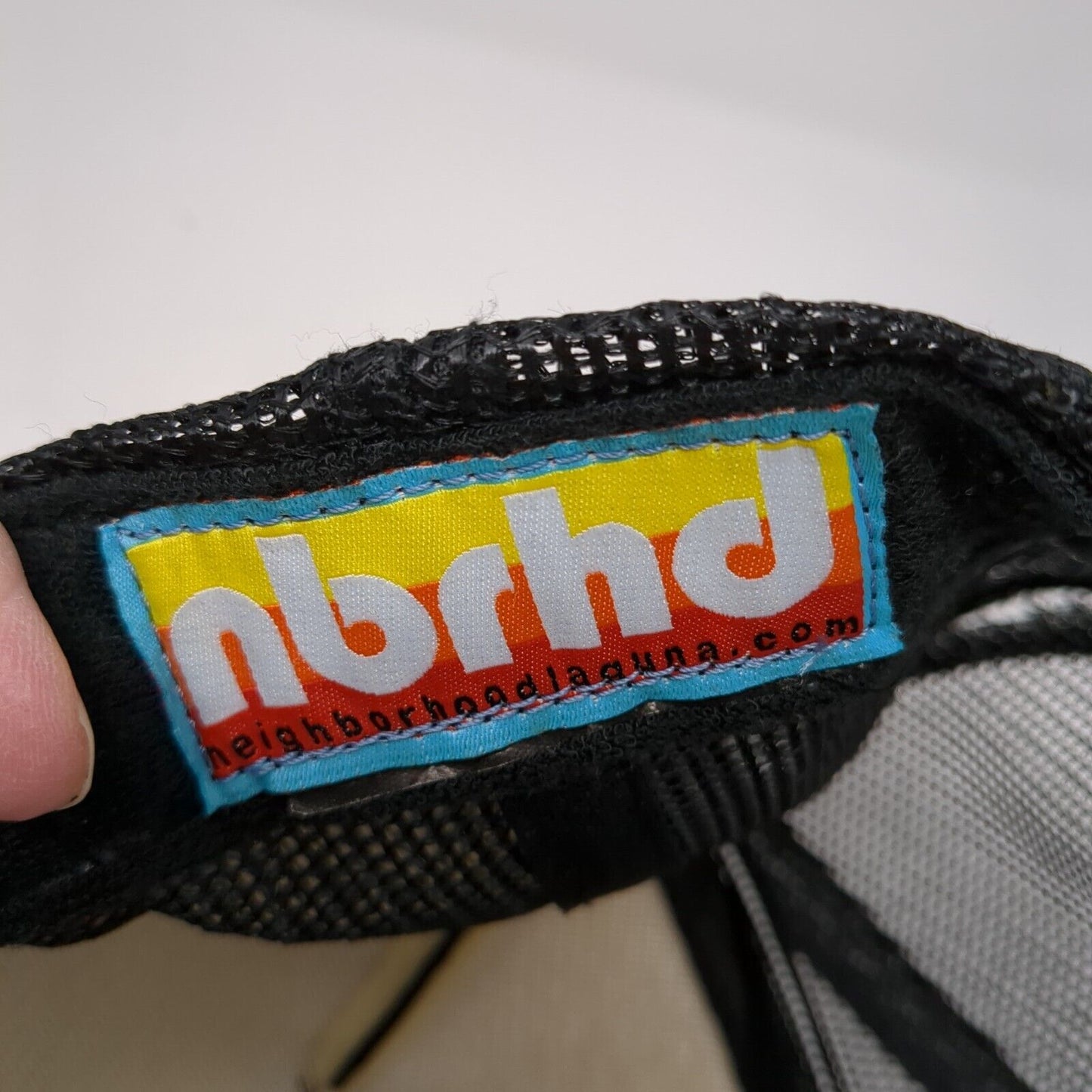 Redfish nbrhd Snapback Trucker Hat Black One Size Adjustable Mesh Back Rope