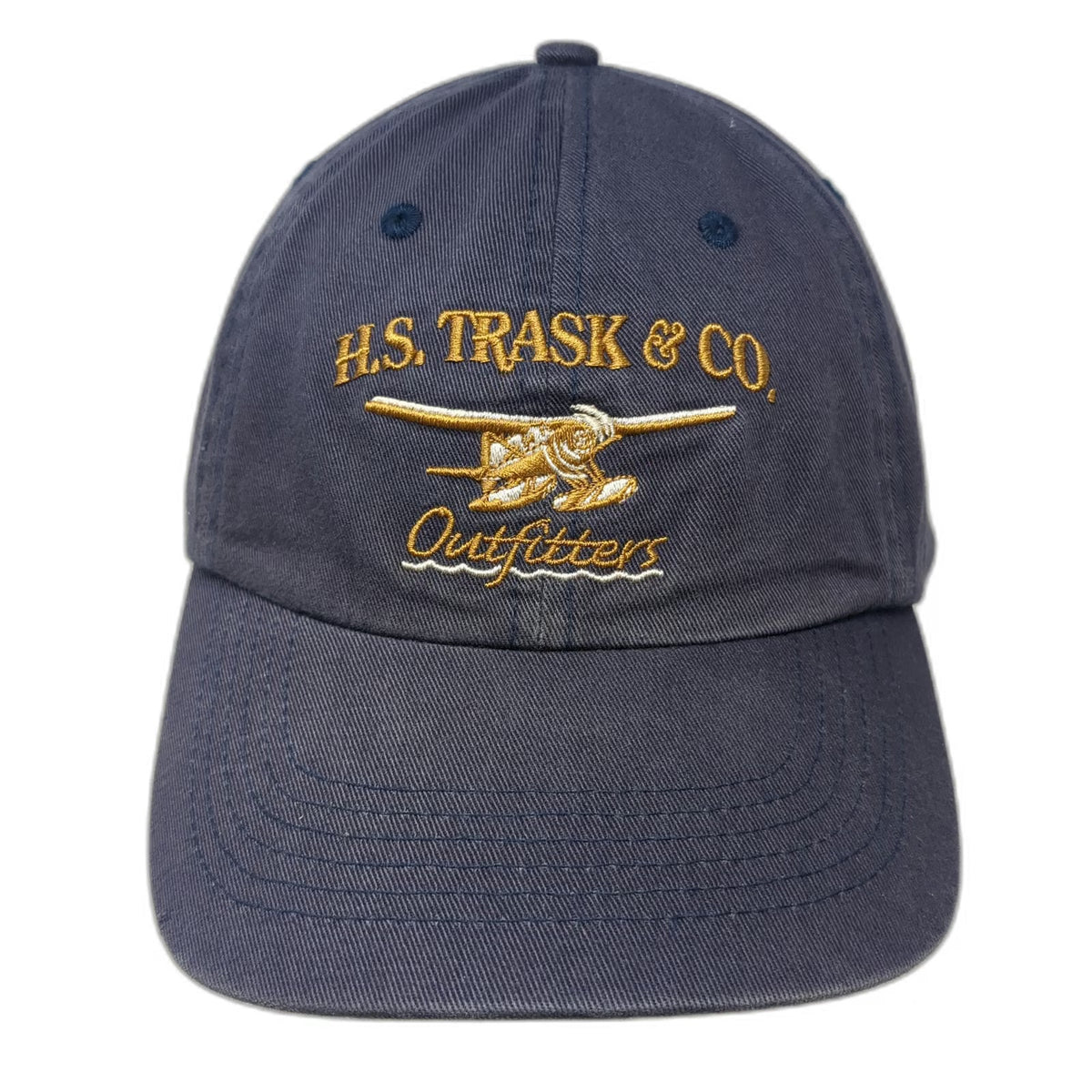H.S. Trask & Co Baseball Cap Blue One Size Floatplane Bison Footwear Cotton Hat