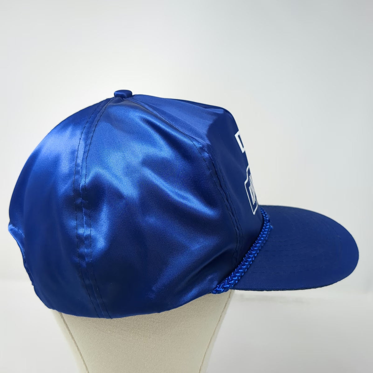 Mohr's 5 Panel Blue Hat One Size Kodiak Northwest Satin Rope Brim Logo Strap