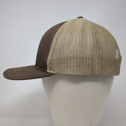 Richardson 112 Trucker Hat Brown One Size RGC Ram Sheep Forest Mesh Snapback