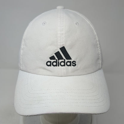 Adidas Strapback Baseball Cap White One Size Adjustable Embroidered 6 Panel