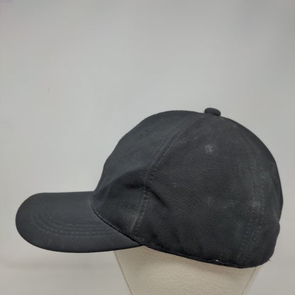 Unbranded Fitted Hat Black One Size Vent Holes 6 Panel Solid Blank