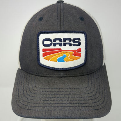 YOU KNOW. Blue Trucker Hat One Size OARS River Graphic Patch Mesh Back Snapback