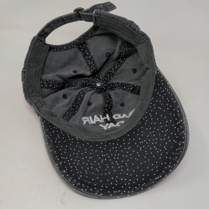 Bad Hair Day Slideback Hat Black OSFM Adjustable Embroidered Vented Holes