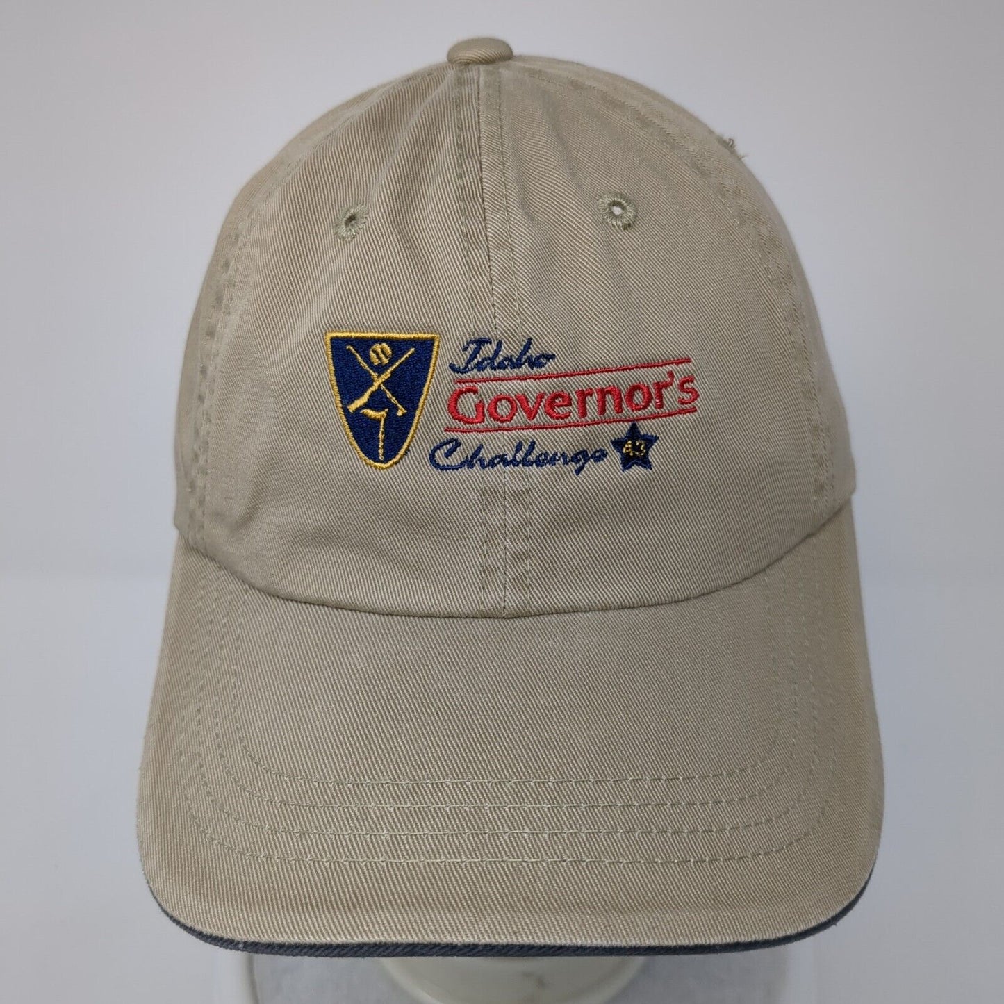 Idaho Governor's Challenge Strapback Hat Tan One Size Embroidered