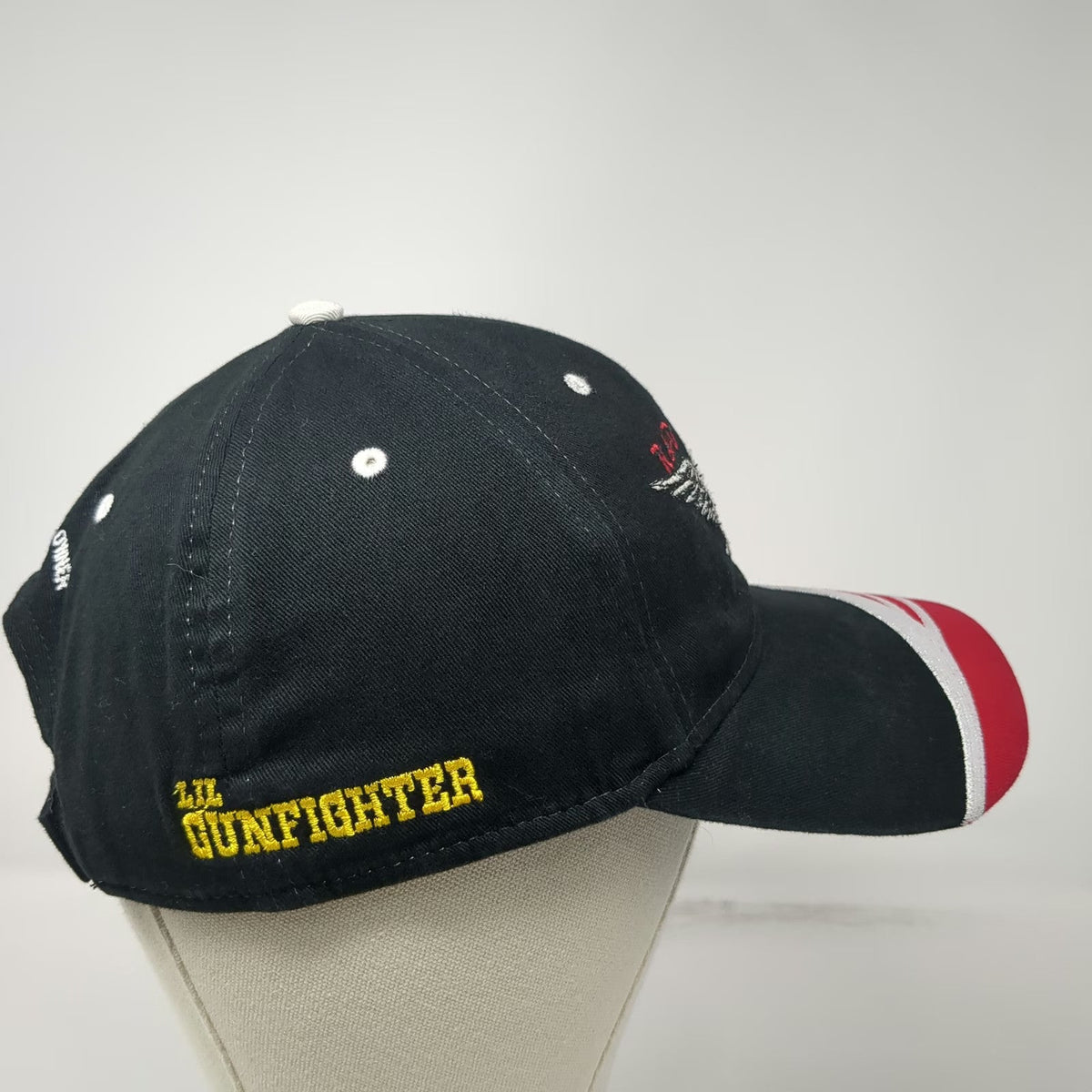 Otto Baseball Cap Black One Size Strapback RAD Aviation Lil Gunfighter N55CY Hat