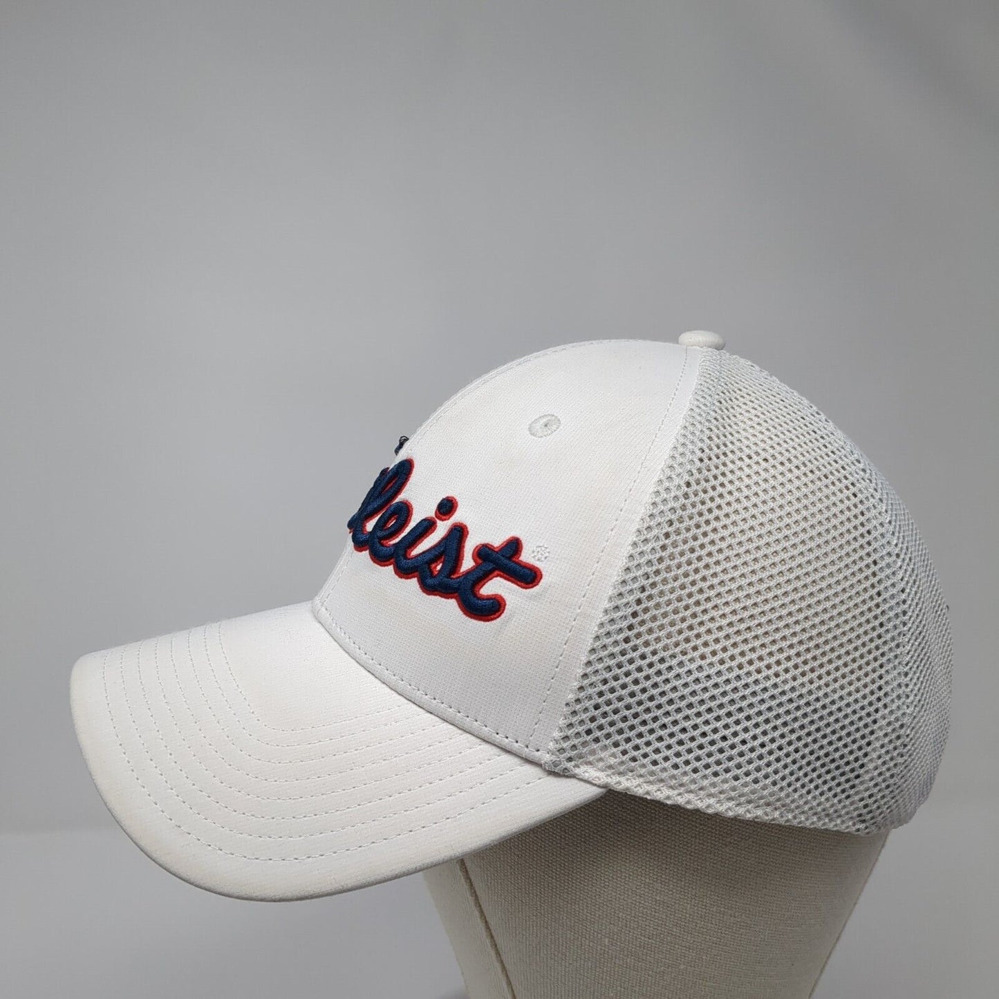 Titleist Slideback Mesh Back Hat White One Size 6 Panel Embroidered