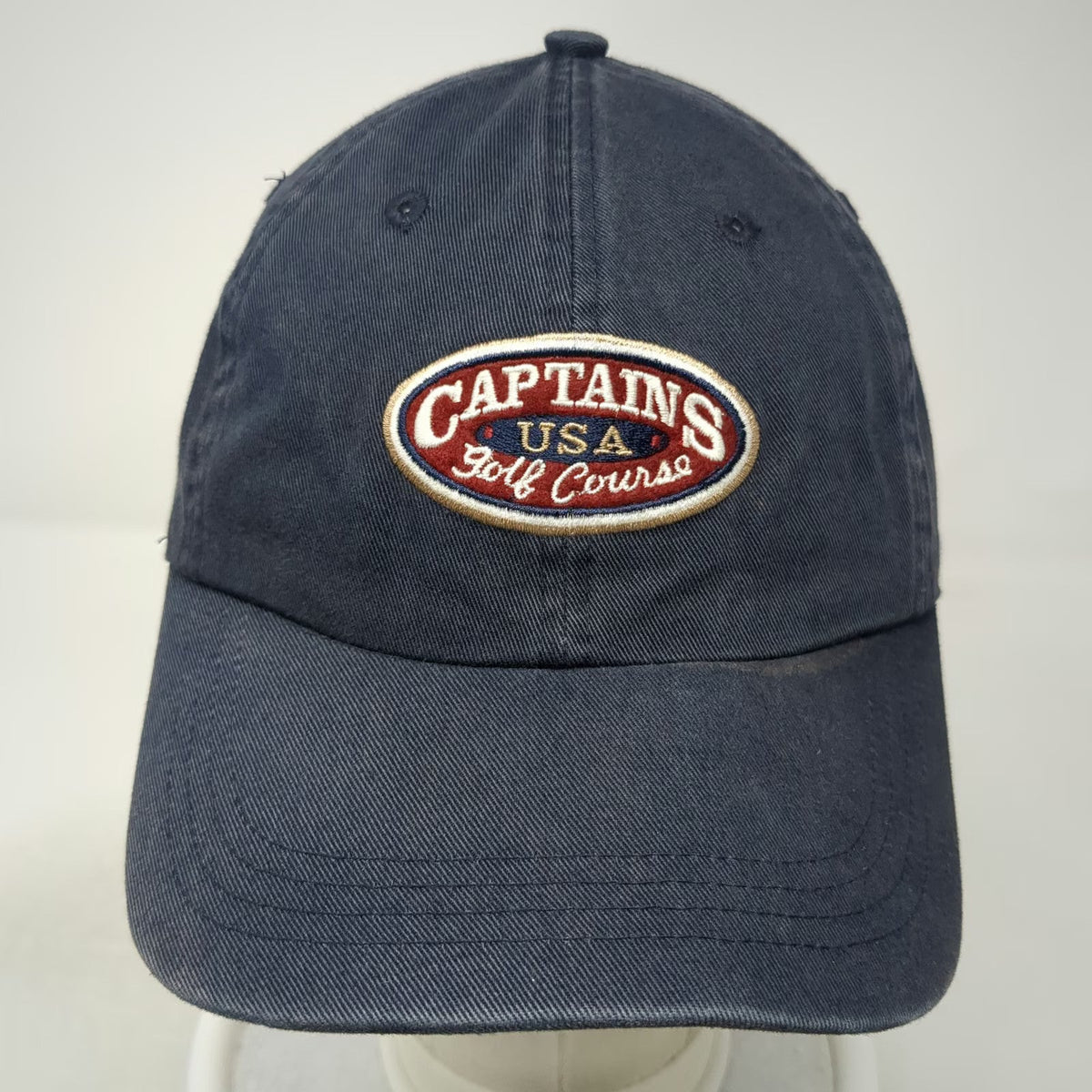 AHEAD Baseball Cap Blue OSFM Captains Golf Course Massachusetts Slideback Hat