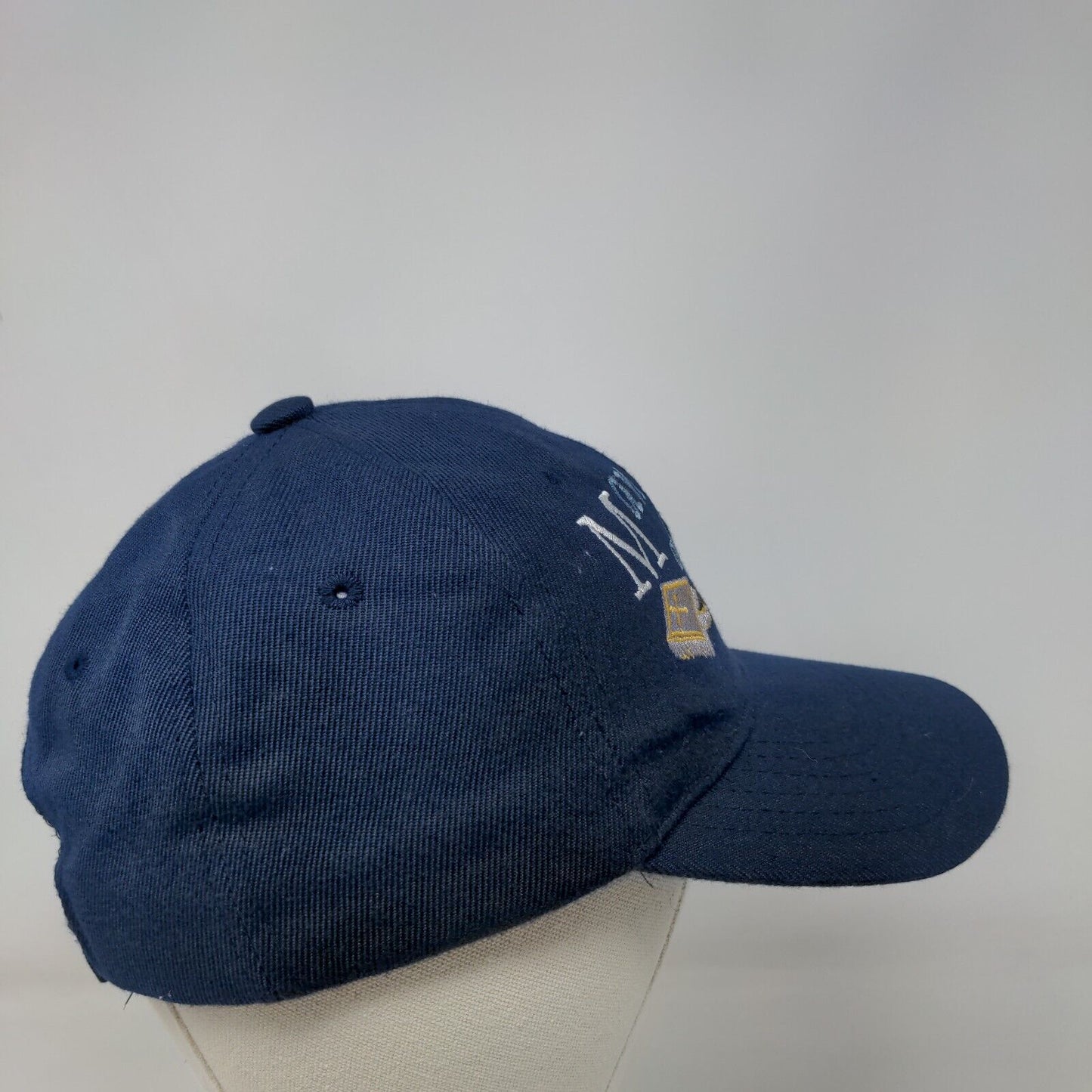 Man Of Faith Strapback Hat Blue One Size Embroidered Adjustable 6 Panel