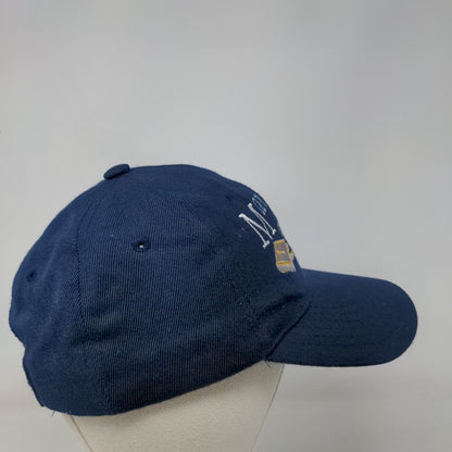 Man Of Faith Strapback Hat Blue One Size Embroidered Adjustable 6 Panel