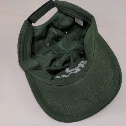 Los Toros Strapback Hat Green One Size Embroidered Vented Holes 6 Panel Cotton