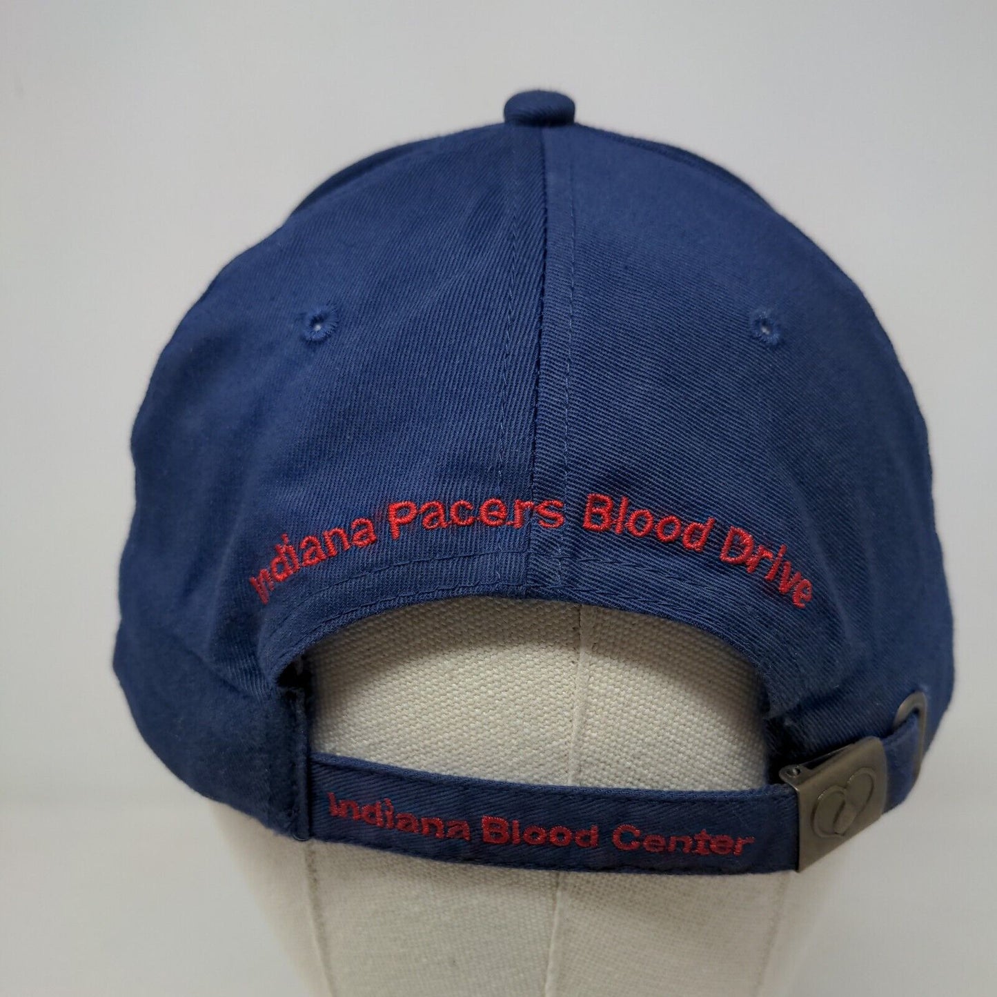 Indiana Pacers Men's Slideback Hat Blue Adjustable Embroidered Blood Drive Logo