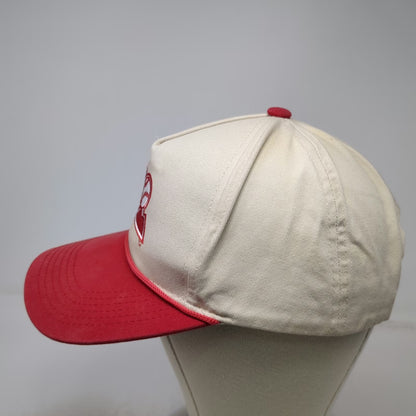 Nebraska Cornhuskers NCAA Melon Wear 5 Panel Beige Red Hat OSFM Snapback Rope