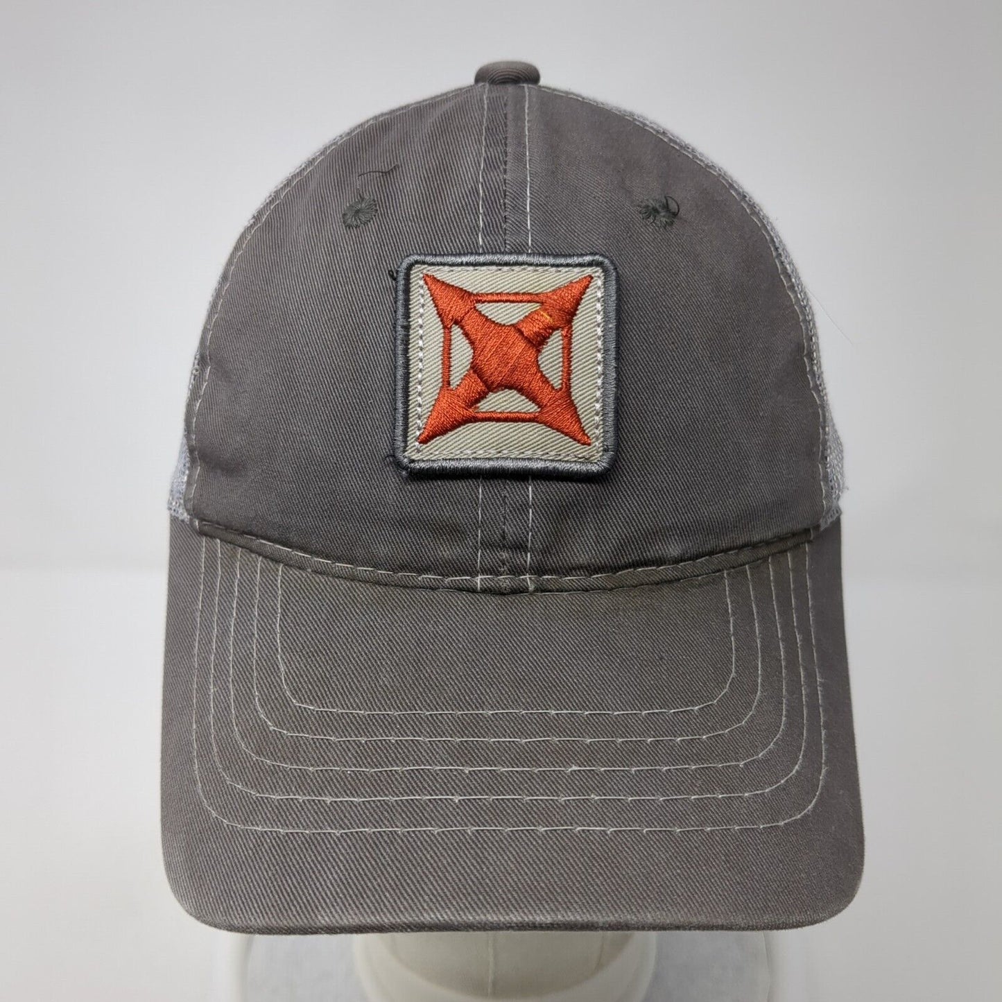 Vertx Patch Strapback Mesh Back Trucker Hat Gray One Size Adjustable