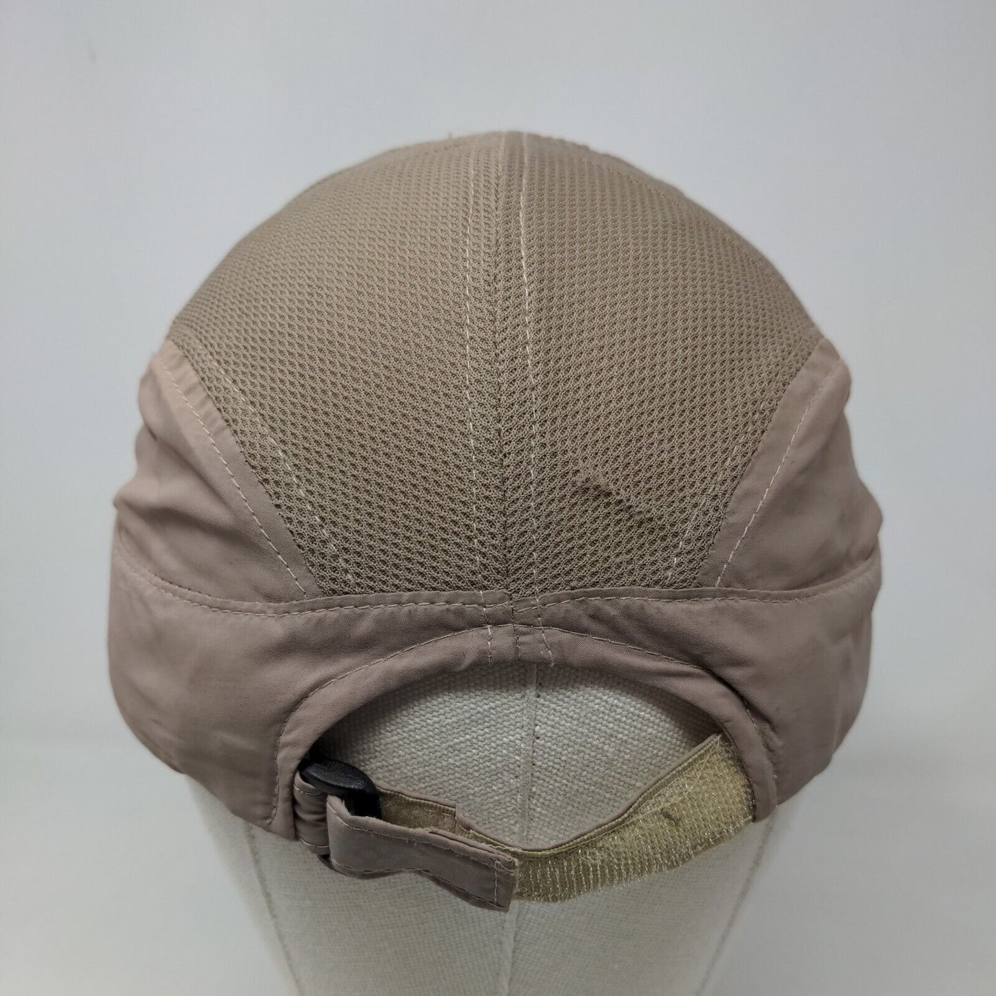 Unbranded Men's Strapback Hat Tan Adjustable Mesh Embroidered Rivera Maya Logo