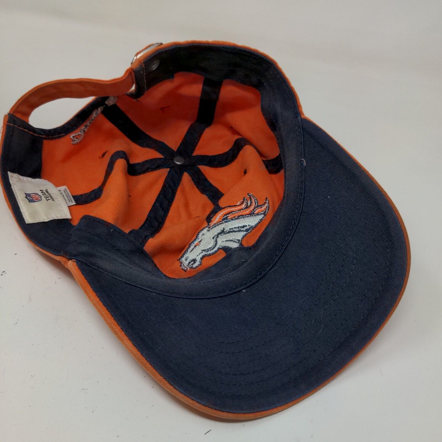 NFL Women's Slideback Hat Orange Adjustable Embroidered Denver Broncos Logo