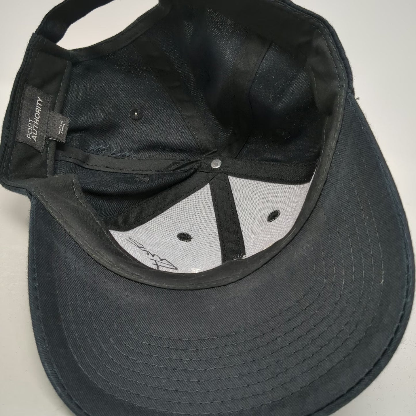 Port Authority Big Y Baseball Cap Black One Size Embroidered Slideback Hat