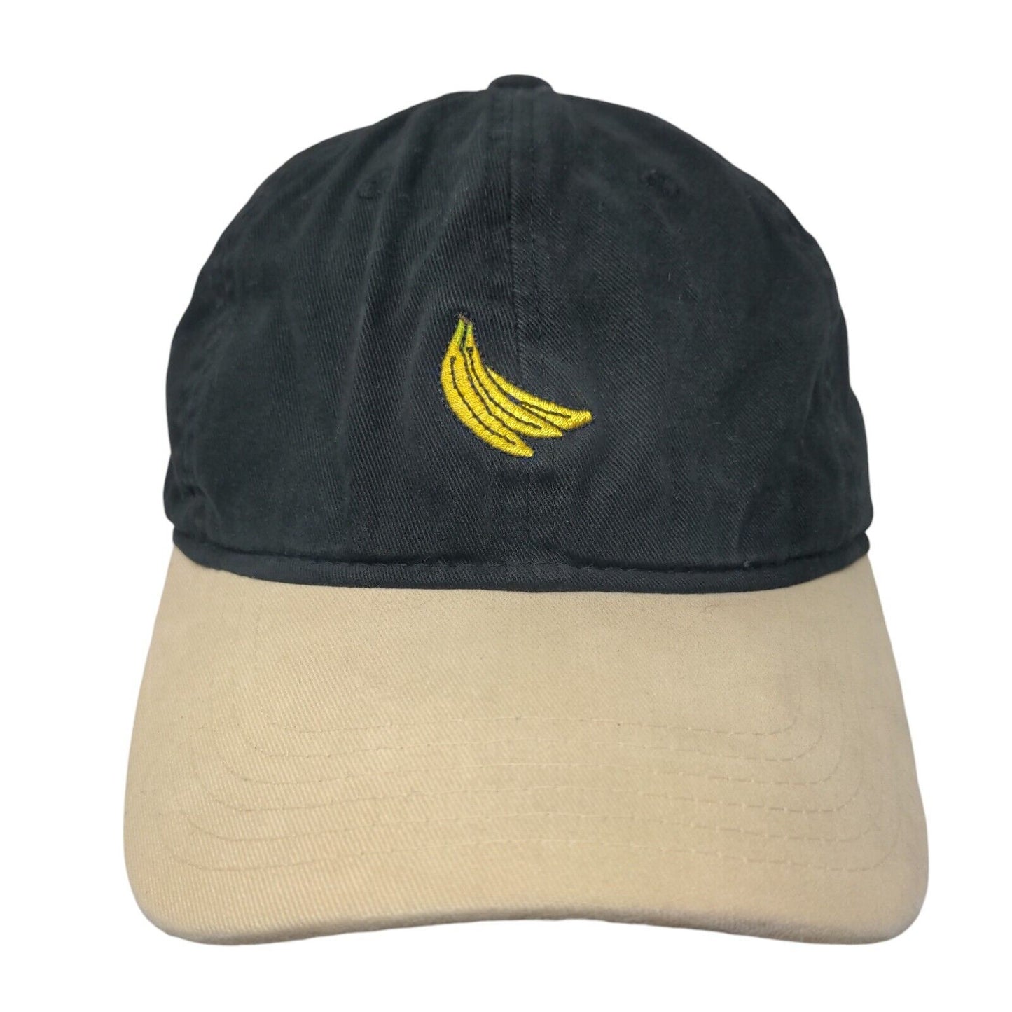 Banana Slideback Hat Black One Size Embroidered Colorblock 6 Panel