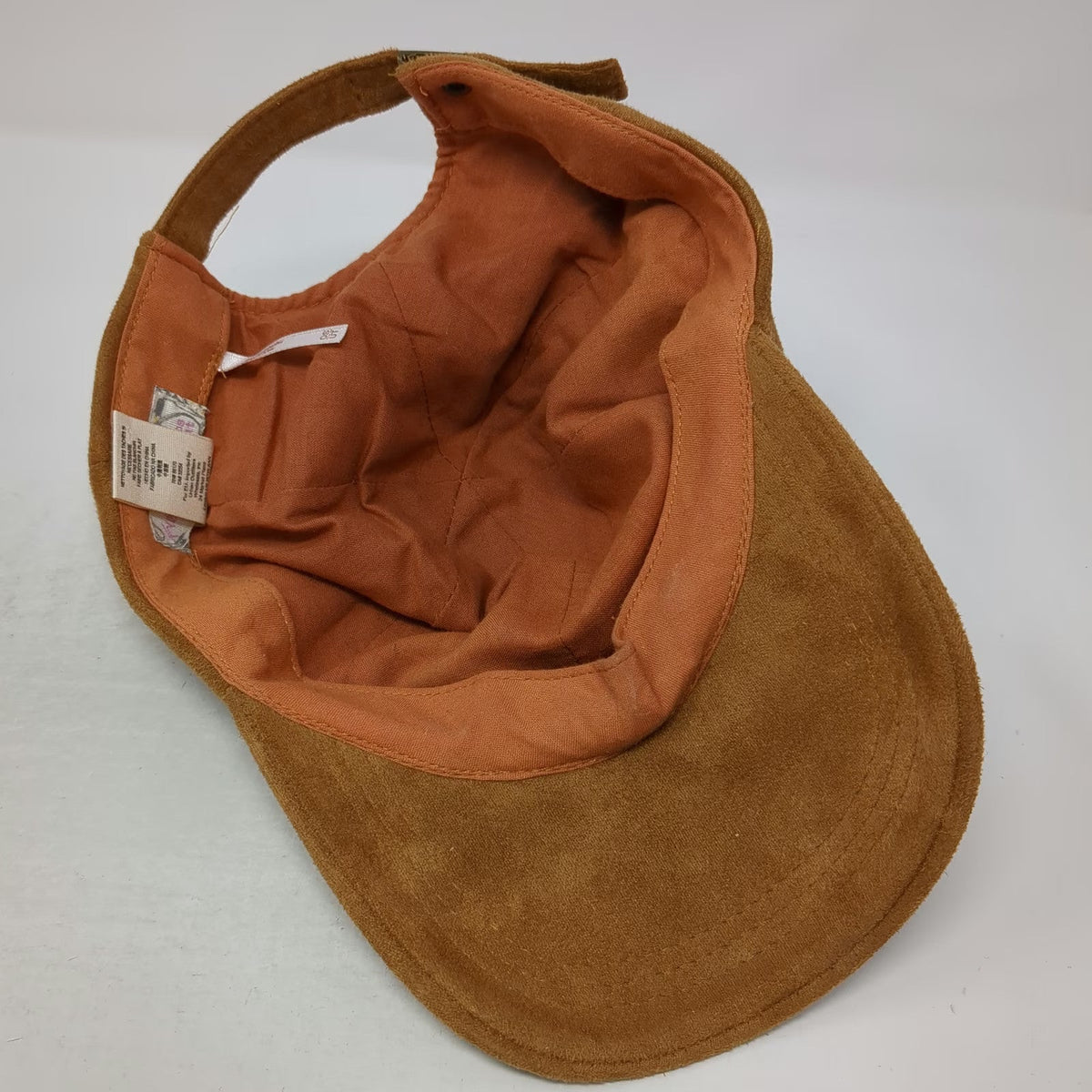 Free People Baseball Cap Brown One Size Slideback Faux Suede Adjustable Hat