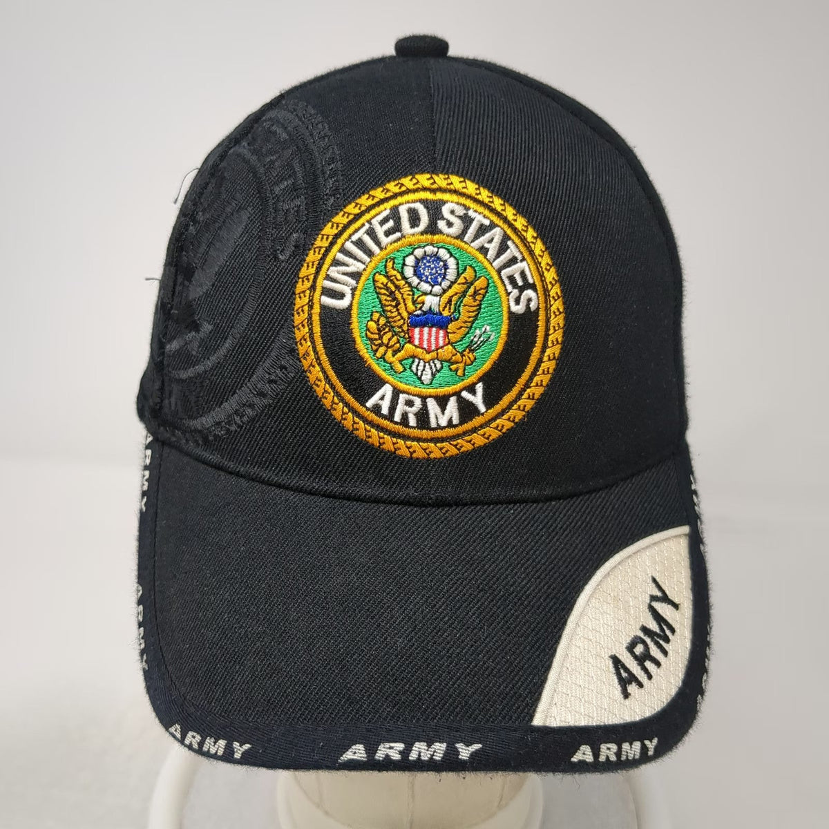 K&G Unlimited US Army Seal Black Baseball Cap One Size Embroidered Strapback Hat