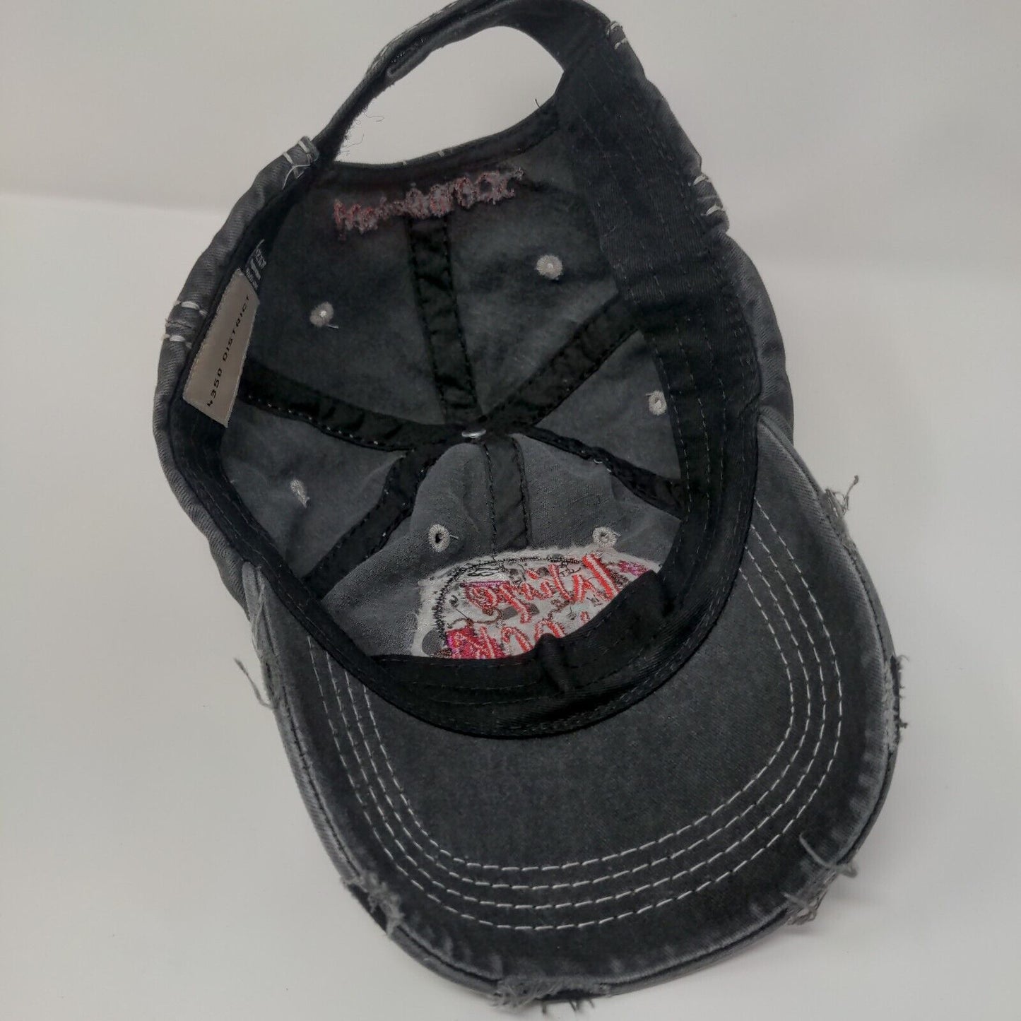 Wine O'Clock Strapback Hat Gray One Size Embroidered 4350 District