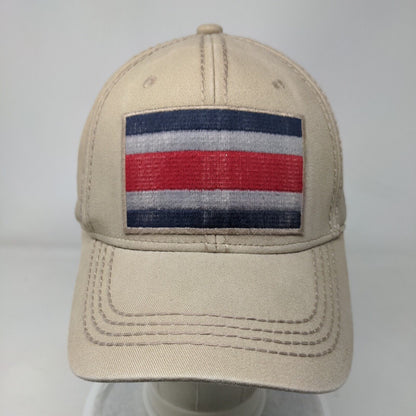Flag of Costa Rica Patch Snapback Hat Tan OSFA Adjustable 6 Panel