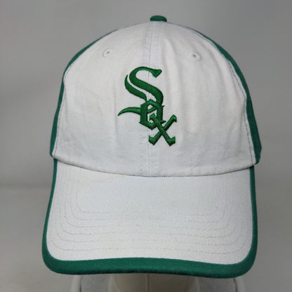 Chicago White Sox Strapback Hat White Green Embroidered Logo Kick 10 MLB ChiRish