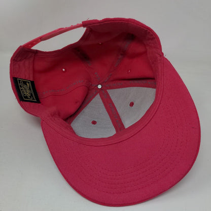 Premium Headwear Snapback Hat Pink One Size Solid 6 Panel Blank