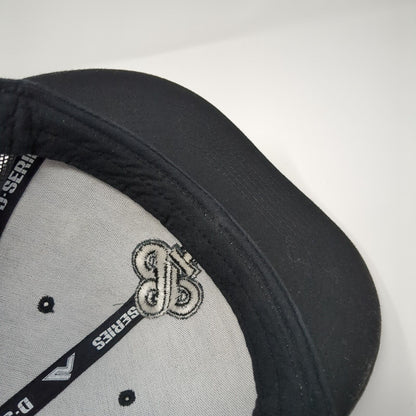 Pacific Headwear Snapback Trucker Hat Black OS Adjustable D-Series Mesh Back