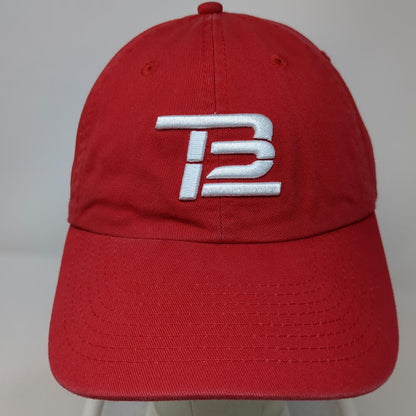 TB12 Baseball Cap Red One Size Tom Brady Sustained Peak Performance Logo Hat